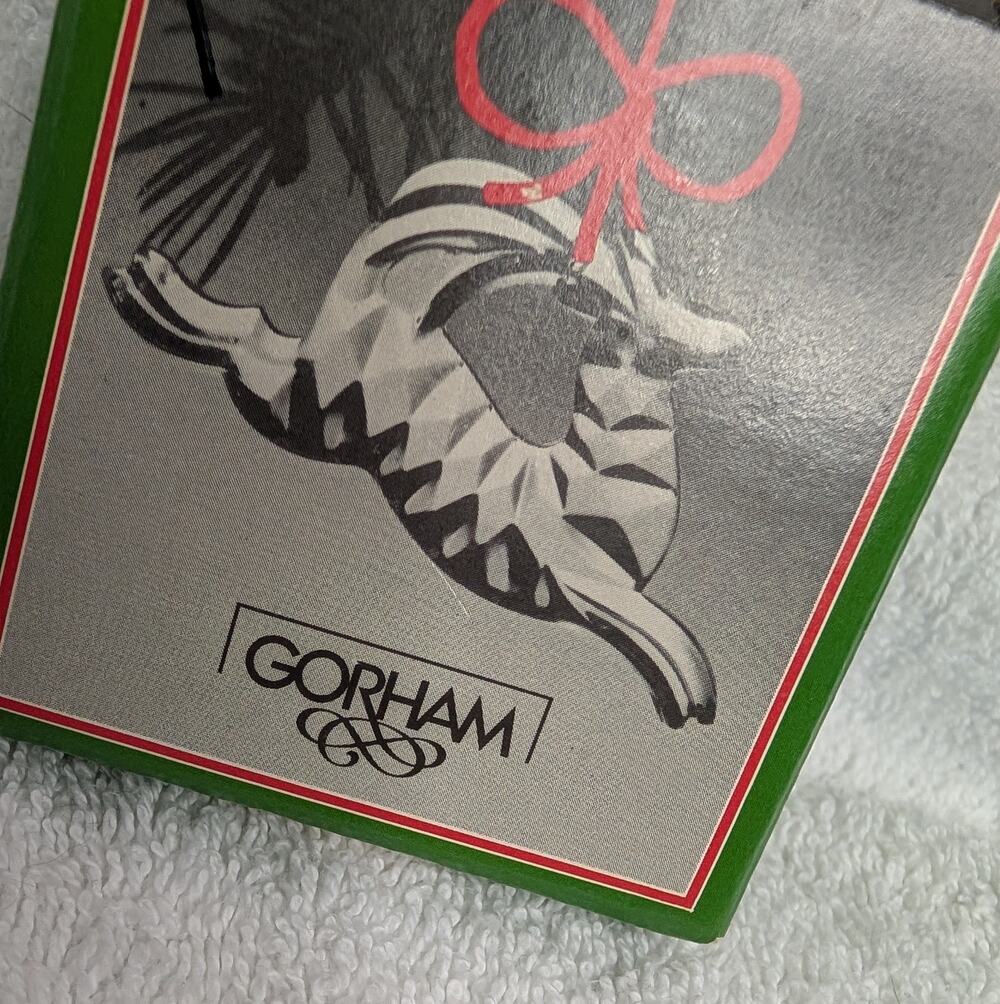 Gorham Holiday Decor, Vtg Full-Lead Crystal Holiday Reindeer Christmas Ornament